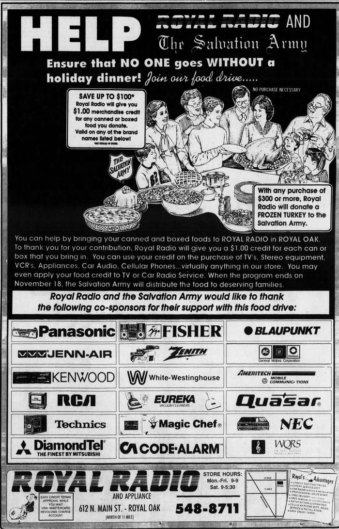 Royal Radio - Nov 8 1989 Ad (newer photo)